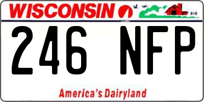 WI license plate 246NFP