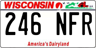 WI license plate 246NFR