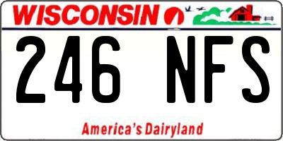 WI license plate 246NFS