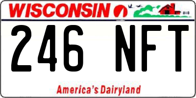 WI license plate 246NFT