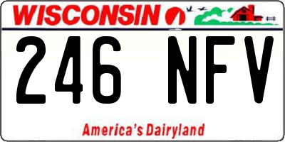 WI license plate 246NFV