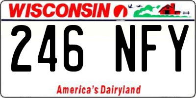 WI license plate 246NFY