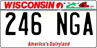 WI license plate 246NGA