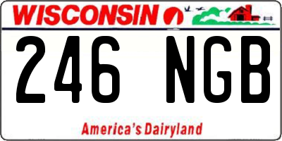 WI license plate 246NGB