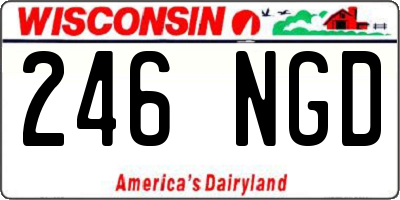 WI license plate 246NGD