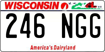 WI license plate 246NGG