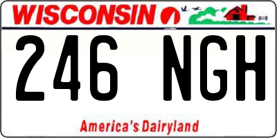 WI license plate 246NGH
