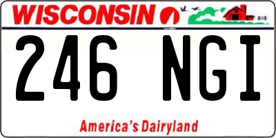 WI license plate 246NGI