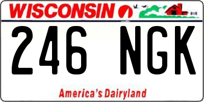 WI license plate 246NGK