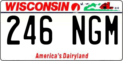 WI license plate 246NGM