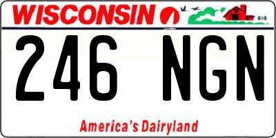 WI license plate 246NGN