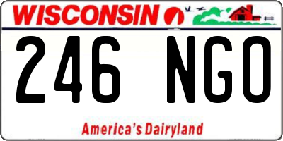 WI license plate 246NGO