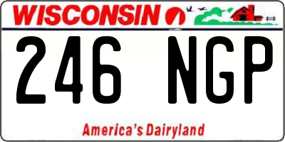 WI license plate 246NGP