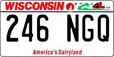 WI license plate 246NGQ
