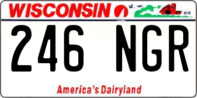 WI license plate 246NGR