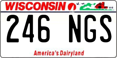 WI license plate 246NGS