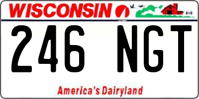 WI license plate 246NGT