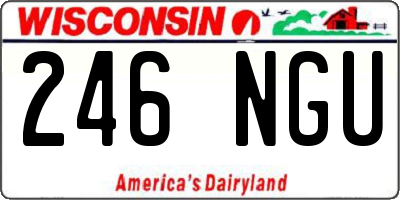 WI license plate 246NGU