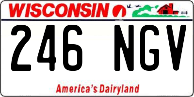 WI license plate 246NGV