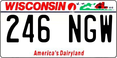 WI license plate 246NGW