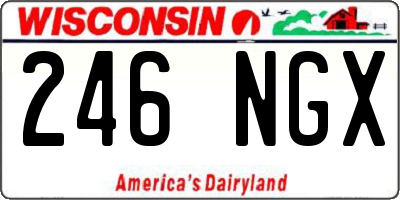 WI license plate 246NGX