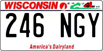 WI license plate 246NGY