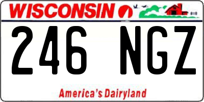 WI license plate 246NGZ