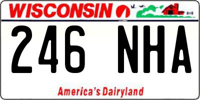 WI license plate 246NHA