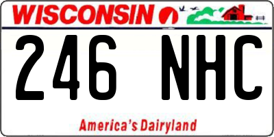 WI license plate 246NHC