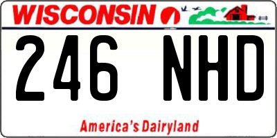 WI license plate 246NHD