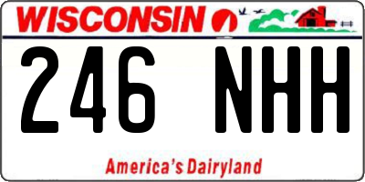 WI license plate 246NHH