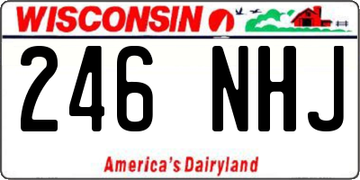 WI license plate 246NHJ