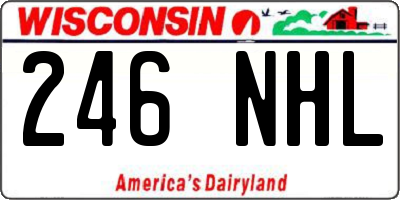 WI license plate 246NHL