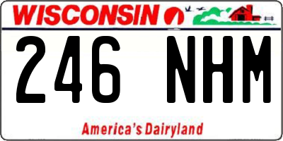 WI license plate 246NHM