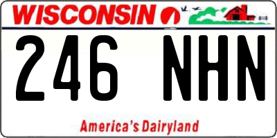 WI license plate 246NHN