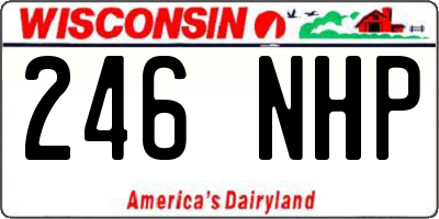 WI license plate 246NHP