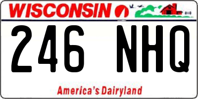 WI license plate 246NHQ