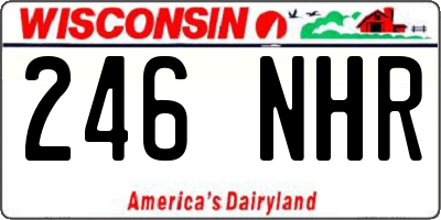 WI license plate 246NHR