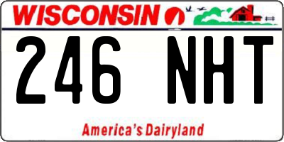 WI license plate 246NHT