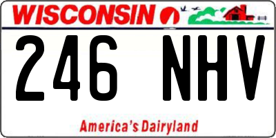 WI license plate 246NHV