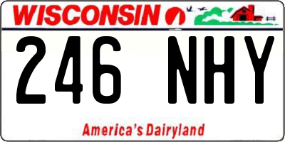 WI license plate 246NHY