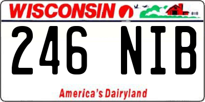 WI license plate 246NIB