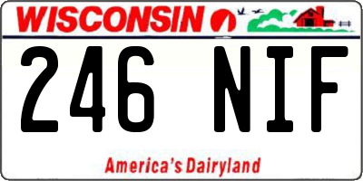 WI license plate 246NIF