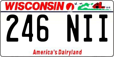 WI license plate 246NII