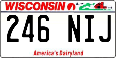 WI license plate 246NIJ