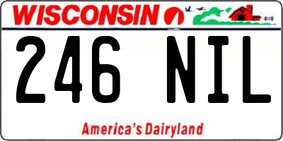 WI license plate 246NIL