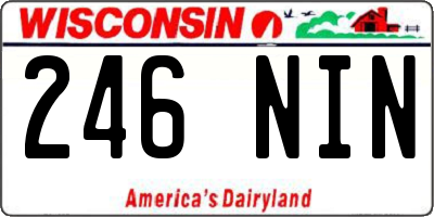 WI license plate 246NIN