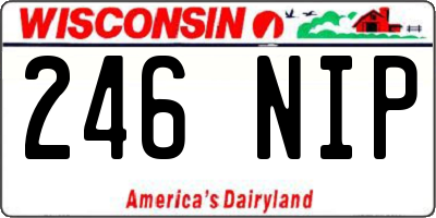 WI license plate 246NIP