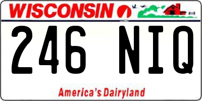 WI license plate 246NIQ