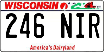 WI license plate 246NIR